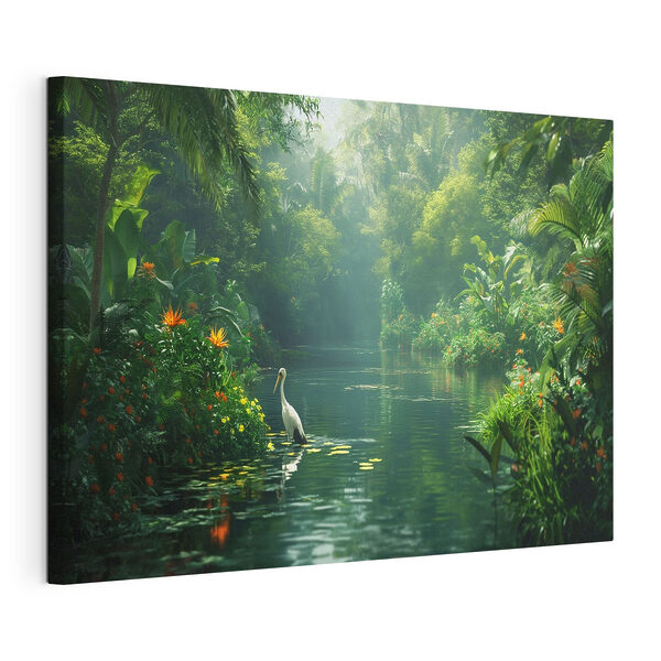 Un oiseau dans une rivière Tableaux Un oiseau dans une rivière