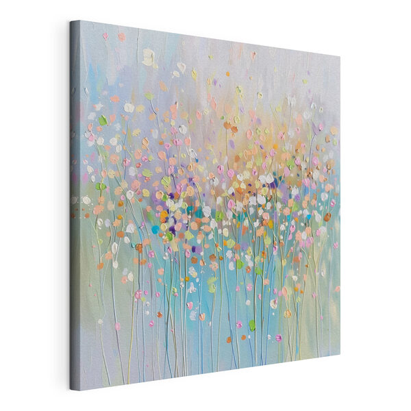 Peinture de fleurs sur fond bleu Tableaux Peinture de fleurs sur fond bleu