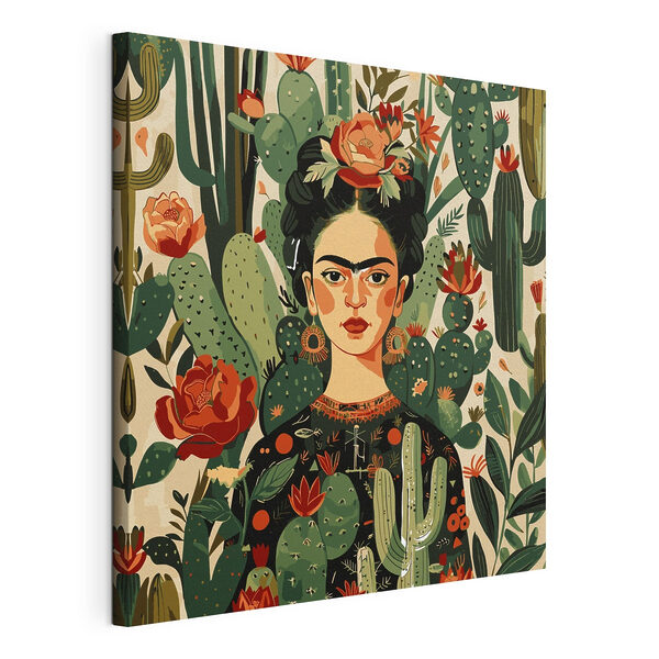 Tableaux Peinture d'une femme avec des cactus