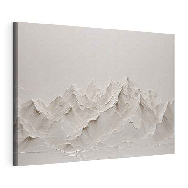 Une chaîne de montagnes blanche et enneigée Tableaux Une chaîne de montagnes blanche et enneigée