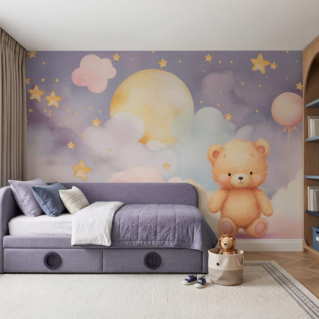 Ours en peluche assis sur un nuage Ours en peluche assis sur un nuage