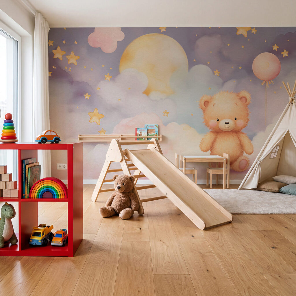Ours en peluche assis sur un nuage Ours en peluche assis sur un nuage