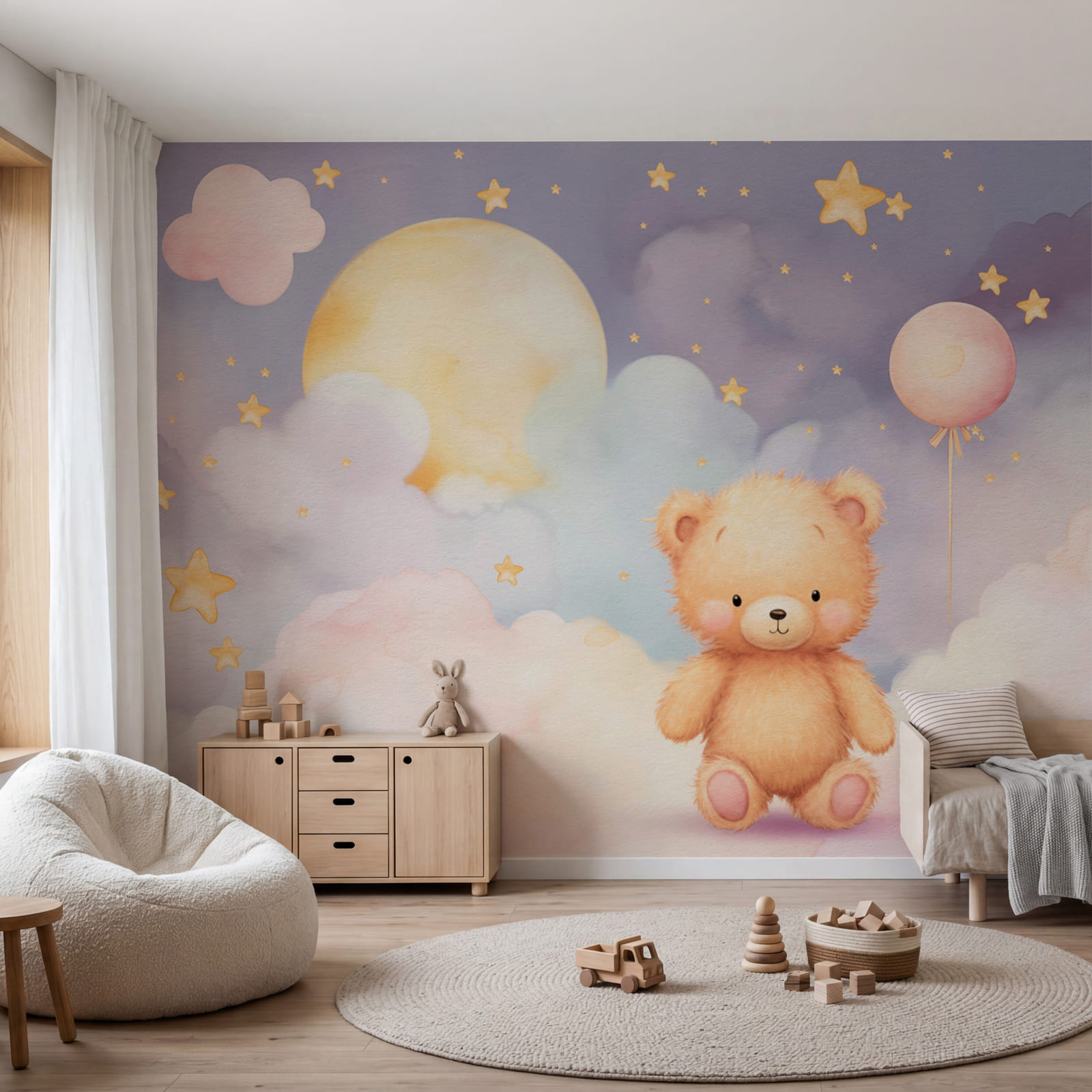 Ours en peluche assis sur un nuage Ours en peluche assis sur un nuage