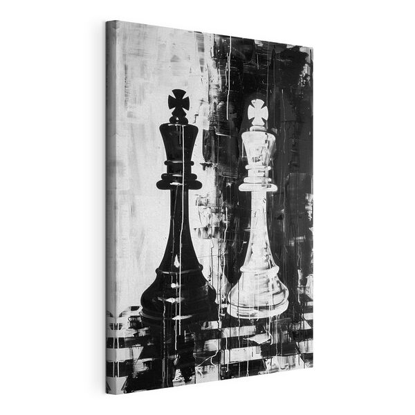 Tableaux Peinture en noir et blanc d'une pièce d'échecs (UGS : s38642) Tableaux Tableaux Peinture en noir et blanc d'une pièce d'échecs (UGS : s38642)