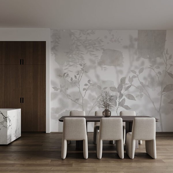 Fond blanc et gris avec des plantes et des feuilles Fond blanc et gris avec des plantes et des feuilles