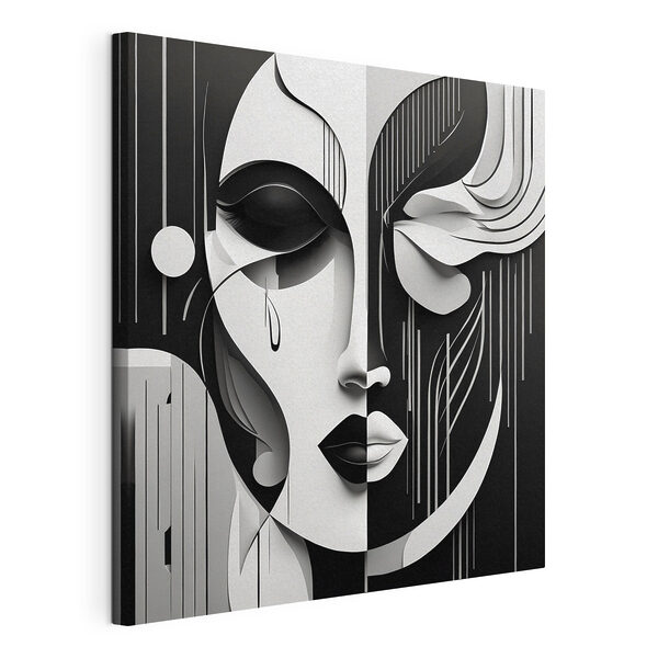 Tableaux Image en noir et blanc du visage d'une femme (UGS : s38850) Tableaux Tableaux Image en noir et blanc du visage d'une femme (UGS : s38850)