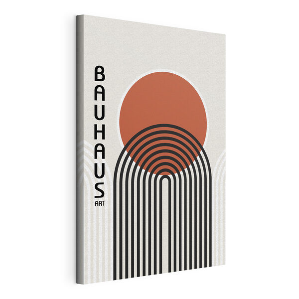 A graphic design with black lines and a red circle A graphic design with black lines and a red circle