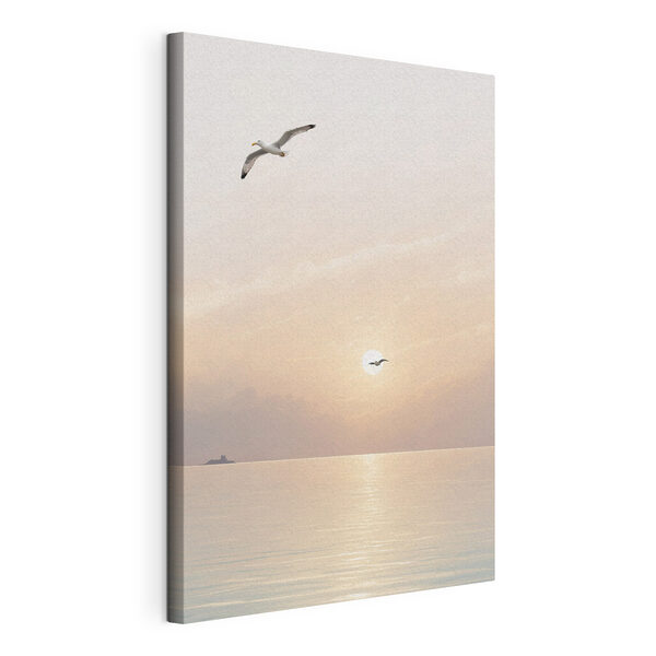 Une mouette volant au-dessus de l'eau Tableaux Une mouette volant au-dessus de l'eau