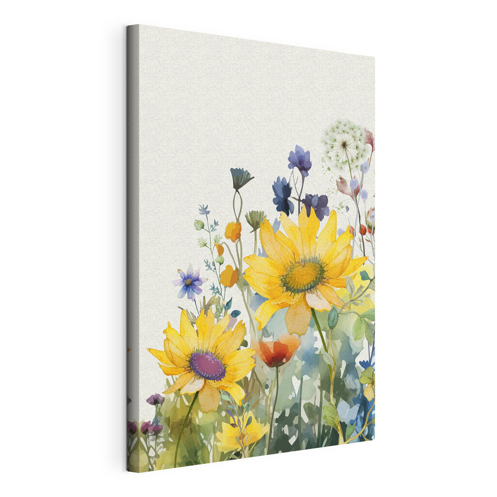 A painting of flowers and plants A painting of flowers and plants
