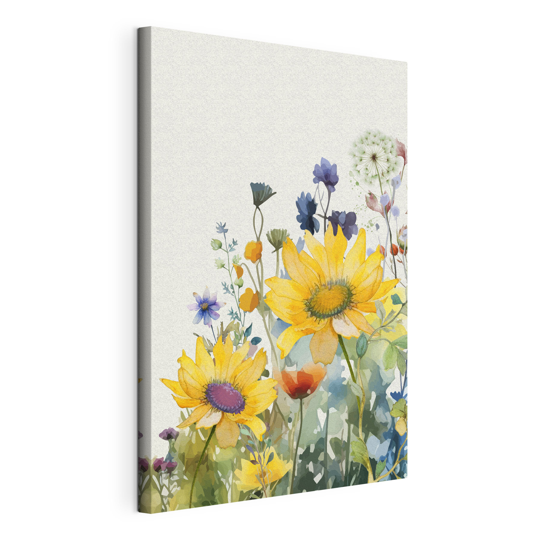 A painting of flowers and plants A painting of flowers and plants