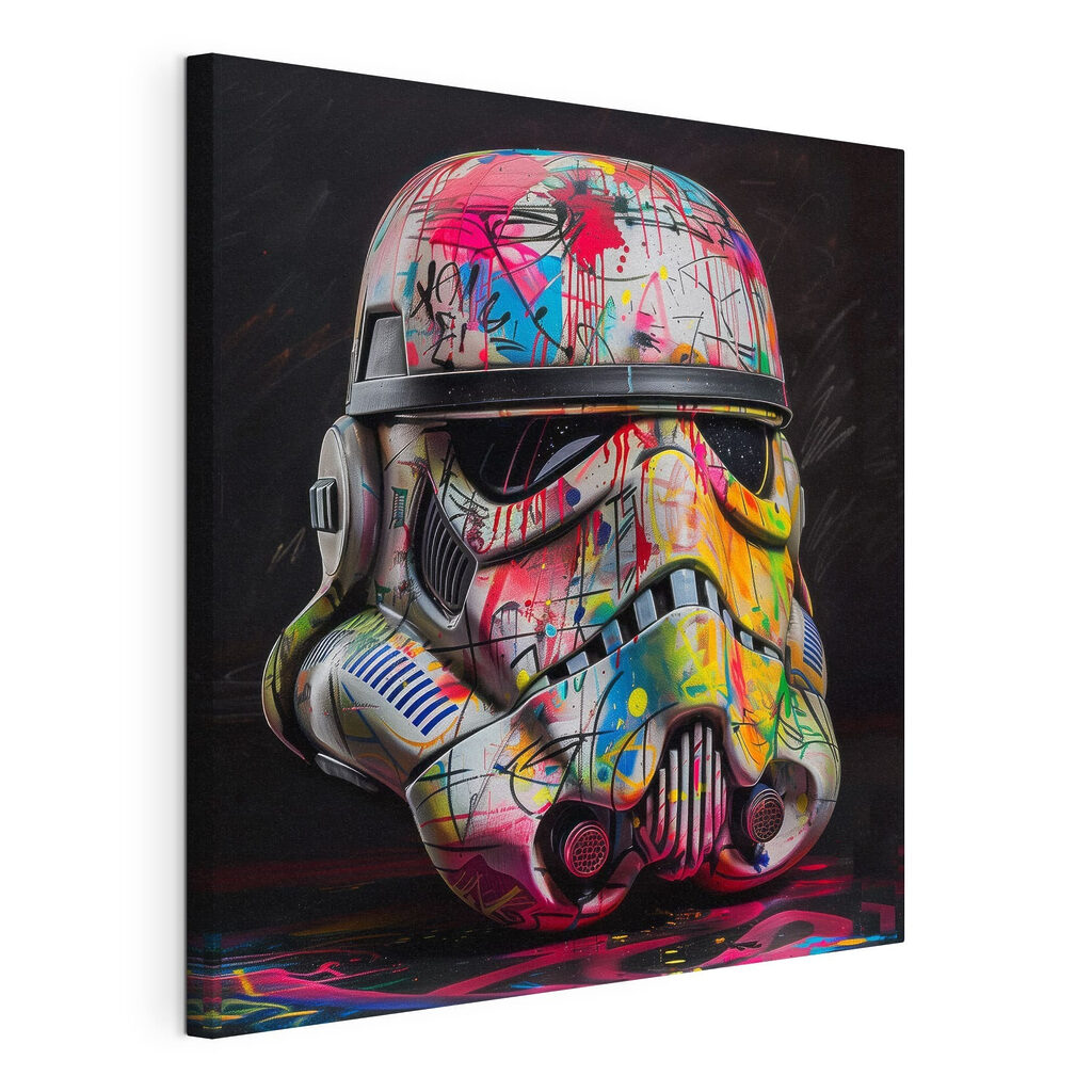 Colorful storm trooper helmet