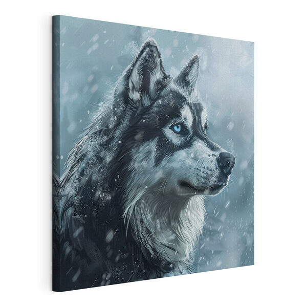 Tableaux Chien dans la neige