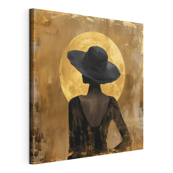 Tableaux Femme en robe noire et chapeau (UGS : s39686) Tableaux Tableaux Femme en robe noire et chapeau (UGS : s39686)