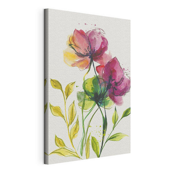 Tableaux Peinture de fleurs et de feuilles (UGS : s39768) Tableaux Tableaux Peinture de fleurs et de feuilles (UGS : s39768)
