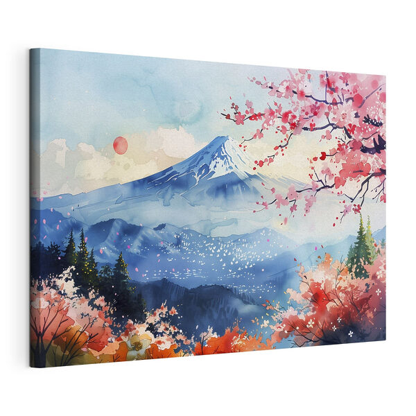 Tableaux Aquarelle d'une montagne au sommet enneigé (UGS : s39775) Tableaux Tableaux Aquarelle d'une montagne au sommet enneigé (UGS : s39775)