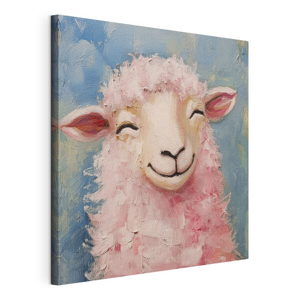 Peinture d'un mouton rose Tableaux Peinture d'un mouton rose