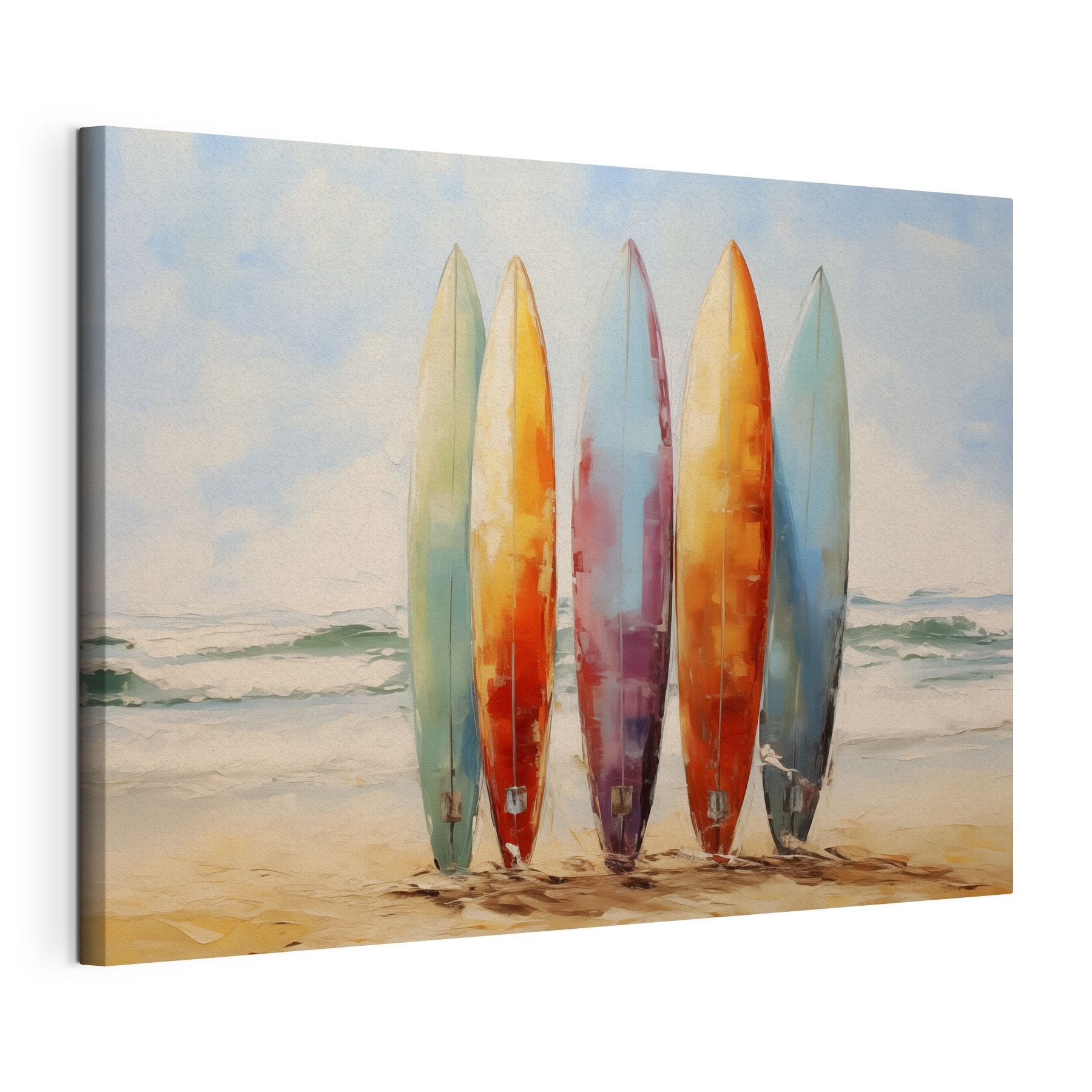 Group of surfboards on a beach Group of surfboards on a beach