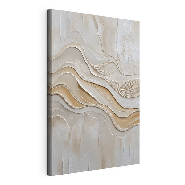 Lignes ondulées blanches et brunes Tableaux Lignes ondulées blanches et brunes
