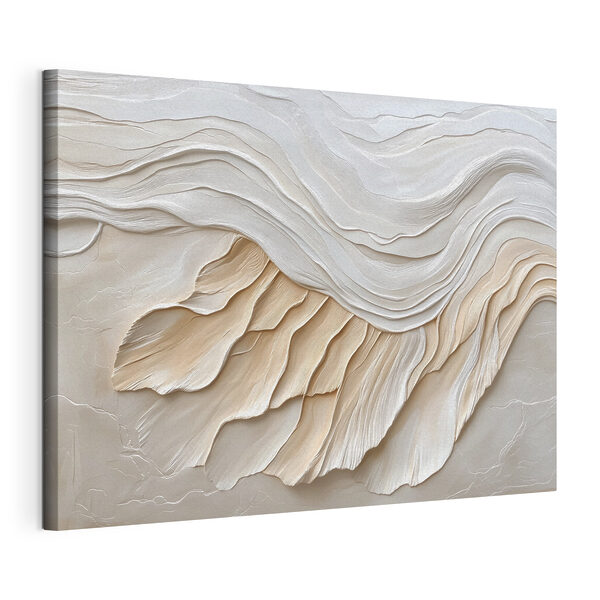 Motif ondulé blanc et brun Tableaux Motif ondulé blanc et brun