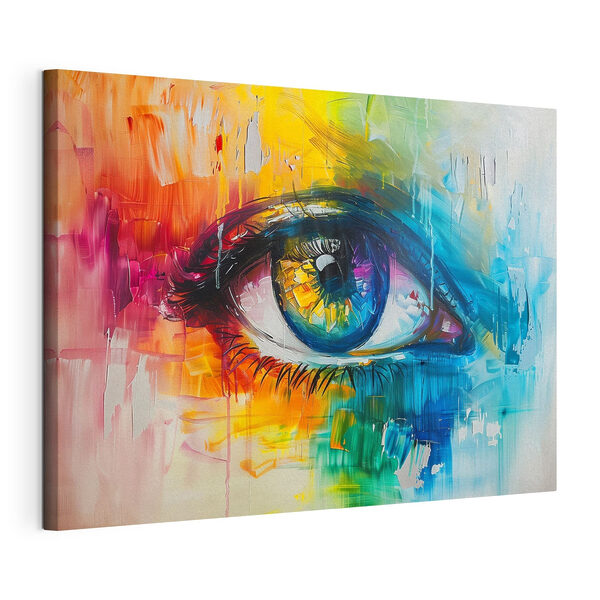 Peinture colorée d'un œil Tableaux Peinture colorée d'un œil