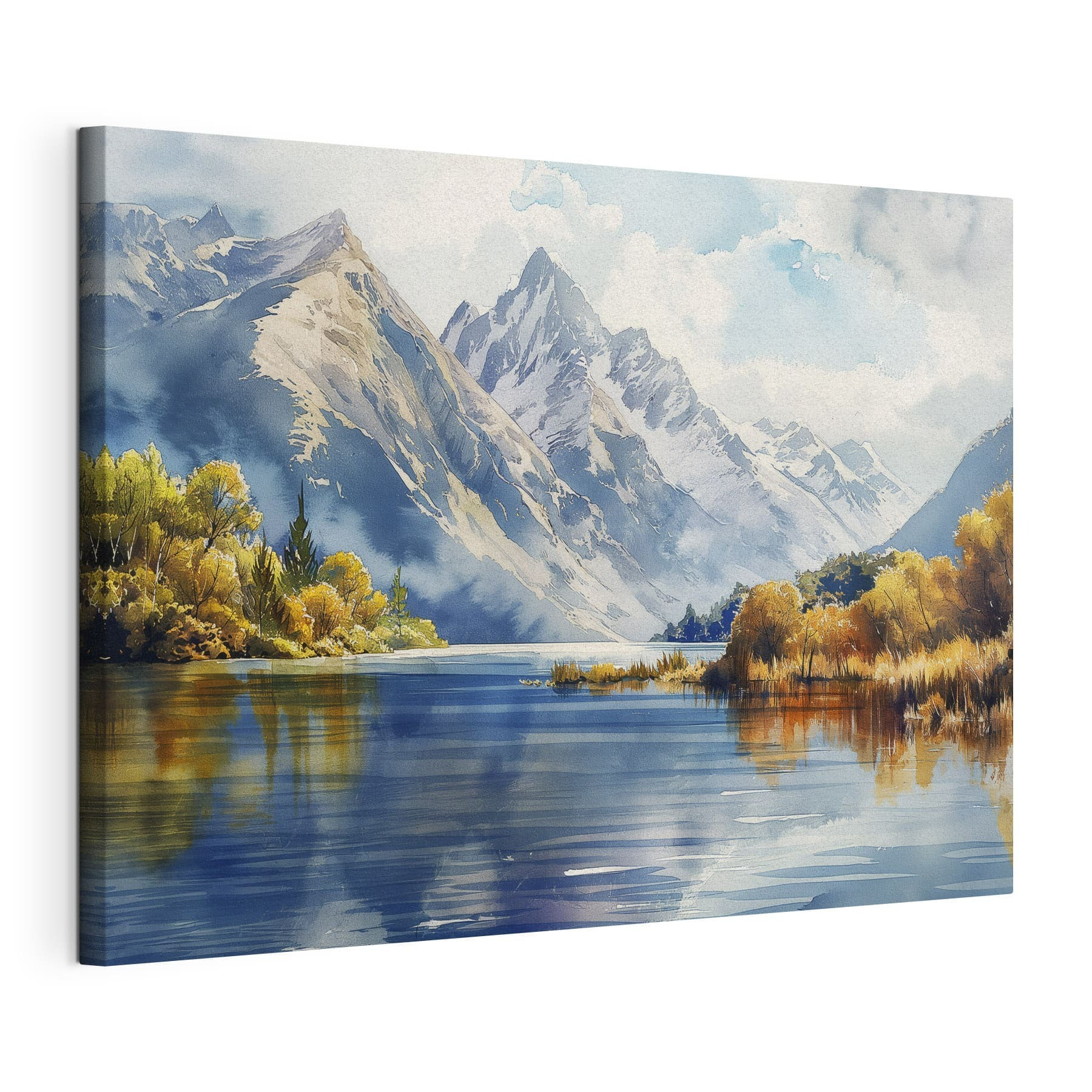 Water with mountains in the background