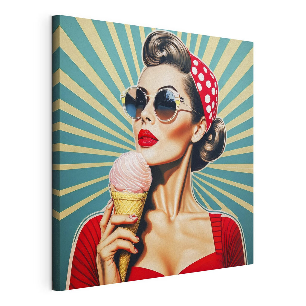 Woman holding an ice cream cone Woman holding an ice cream cone