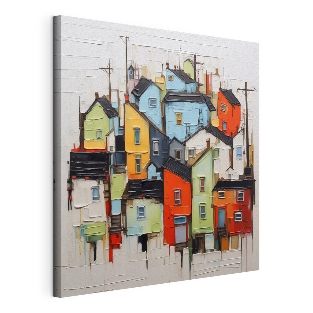 Painting of a city Painting of a city