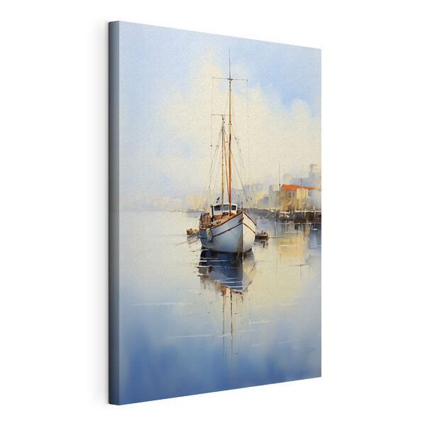 Tableaux Aquarelle d'un bateau dans un port (UGS : s40688) Tableaux Tableaux Aquarelle d'un bateau dans un port (UGS : s40688)