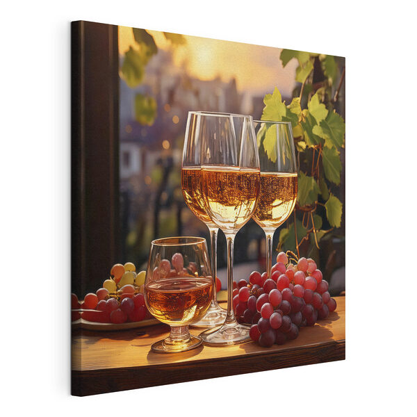 Tableaux Groupe de verres à vin et de raisins sur une table (UGS : s41104) Tableaux Tableaux Groupe de verres à vin et de raisins sur une table (UGS : s41104)