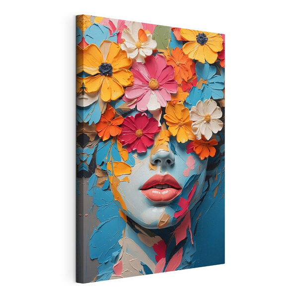 Tableaux Visage couvert de fleurs (UGS : s41023) Tableaux Tableaux Visage couvert de fleurs (UGS : s41023)