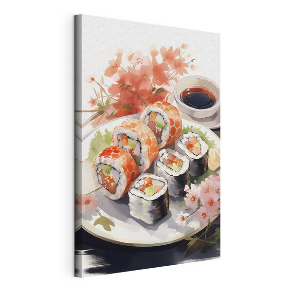 Tableaux Assiette de sushis et sauce (UGS : s41179) Tableaux Tableaux Assiette de sushis et sauce (UGS : s41179)