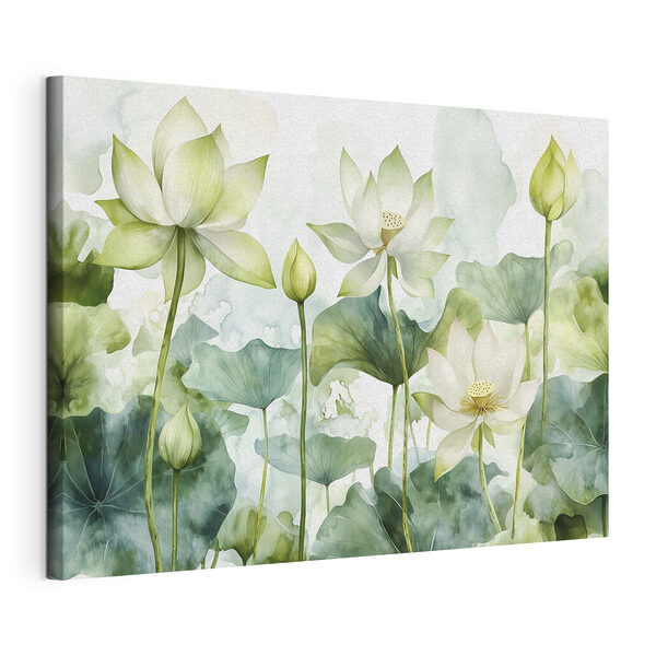 Tableaux Peinture de fleurs blanches et de feuilles vertes (UGS : s41226) Tableaux Tableaux Peinture de fleurs blanches et de feuilles vertes (UGS : s41226)