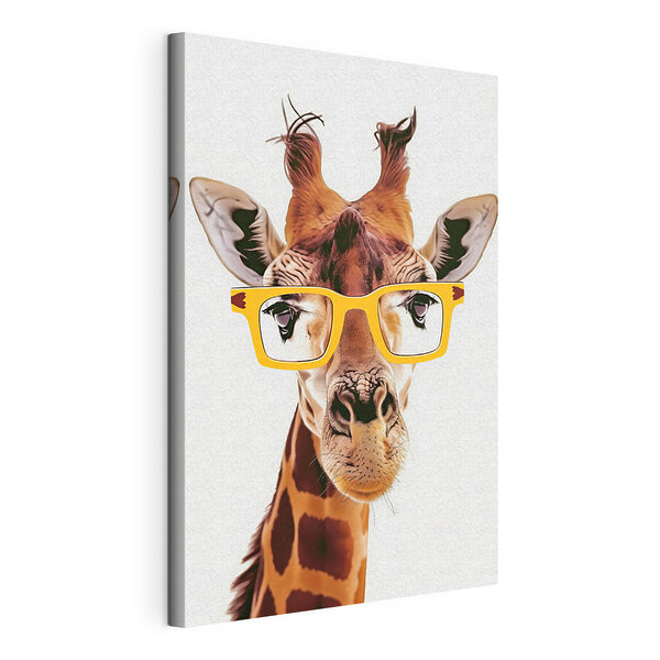 Tableaux Une girafe portant des lunettes jaunes (UGS : s38503) Tableaux Tableaux Une girafe portant des lunettes jaunes (UGS : s38503)
