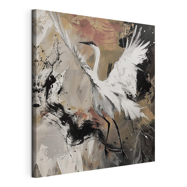 Tableaux Peinture d'une grue blanche (UGS : s41397) Tableaux Tableaux Peinture d'une grue blanche (UGS : s41397)