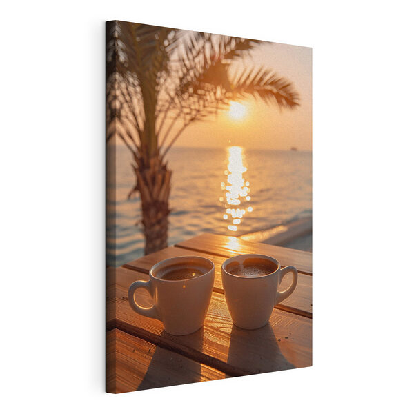 Tableaux Deux tasses de café sur une table (UGS : s41431) Tableaux Tableaux Deux tasses de café sur une table (UGS : s41431)