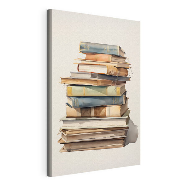 Tableaux Aquarelle d'une pile de livres (UGS : s41192) Tableaux Tableaux Aquarelle d'une pile de livres (UGS : s41192)
