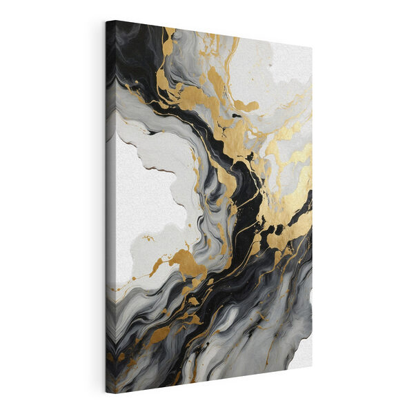Tableaux Des motifs fluides en noir et blanc s'unissent (UGS : s41290) Tableaux Tableaux Des motifs fluides en noir et blanc s'unissent (UGS : s41290)