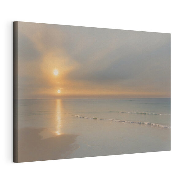 Coucher de soleil sur une plage Tableaux Coucher de soleil sur une plage