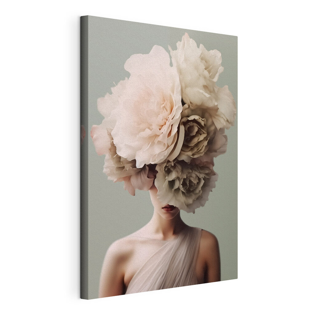 Woman with flowers on her head Woman with flowers on her head