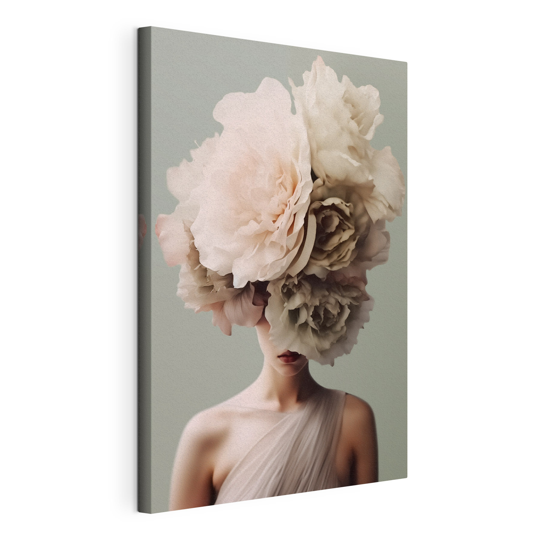 Woman with flowers on her head Woman with flowers on her head