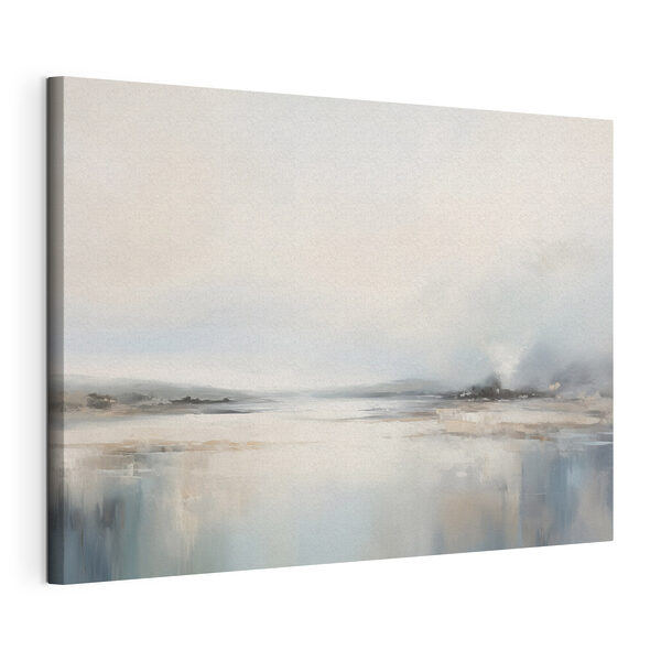 Peinture d'un paysage avec un plan d'eau et du brouillard Tableaux Peinture d'un paysage avec un plan d'eau et du brouillard