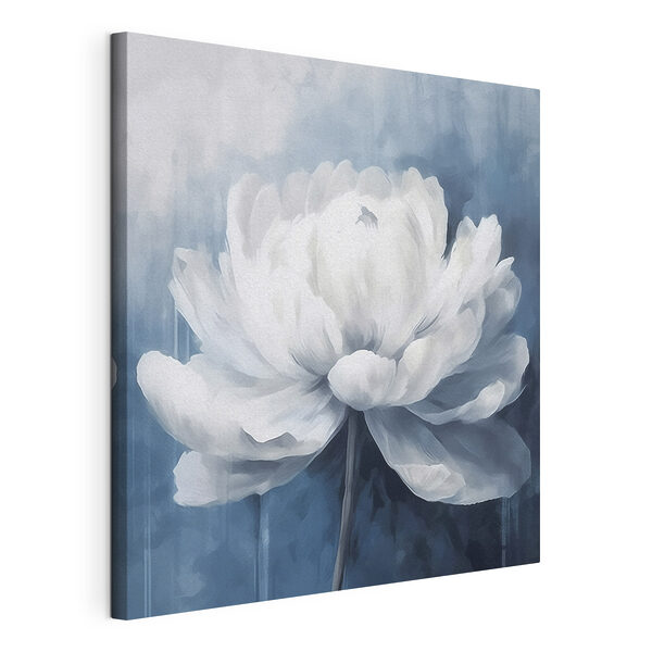 Tableaux Fleur blanche sur fond bleu (UGS : s41689) Tableaux Tableaux Fleur blanche sur fond bleu (UGS : s41689)