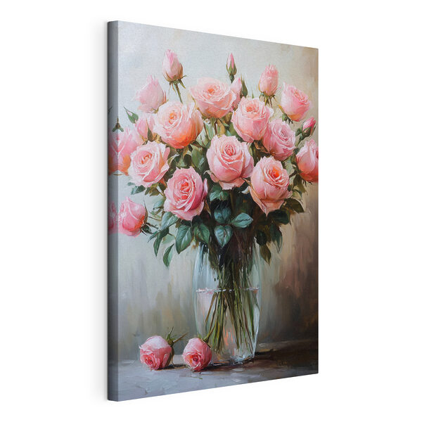 Tableaux Peinture de roses roses dans un vase (UGS : s41749) Tableaux Tableaux Peinture de roses roses dans un vase (UGS : s41749)
