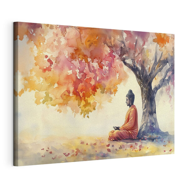 Tableaux Aquarelle d'une personne assise sous un arbre