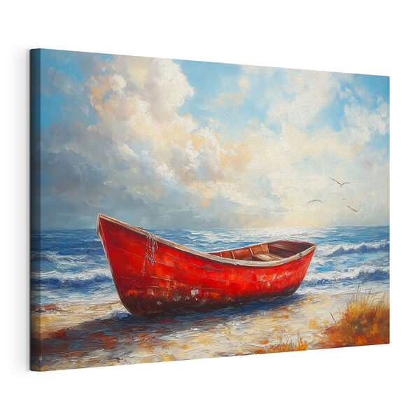 Tableaux Peinture d'un bateau sur une plage (UGS : s42009) Tableaux Tableaux Peinture d'un bateau sur une plage (UGS : s42009)
