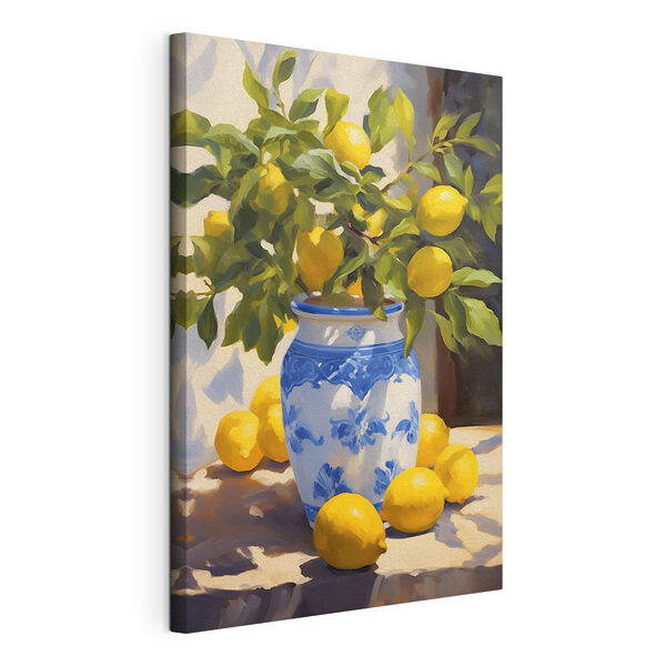 Peinture de citrons dans un vase Tableaux Peinture de citrons dans un vase