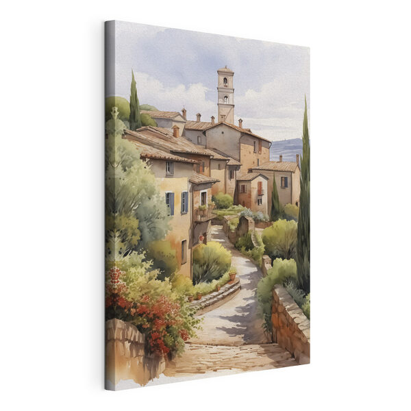 Aquarelle d'un village Tableaux Aquarelle d'un village