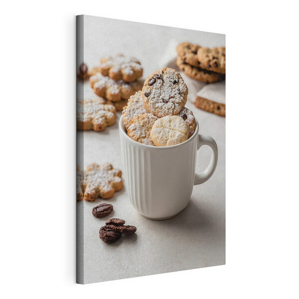 Tableaux Coupe de biscuits avec du sucre en poudre