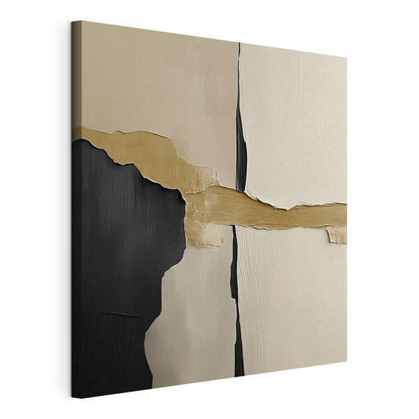 Tableaux Mur noir et blanc avec une bande brune (UGS : s42596) Tableaux Tableaux Mur noir et blanc avec une bande brune (UGS : s42596)