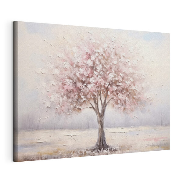 Tableaux Peinture d'un arbre avec des fleurs roses (UGS : s42629) Tableaux Tableaux Peinture d'un arbre avec des fleurs roses (UGS : s42629)